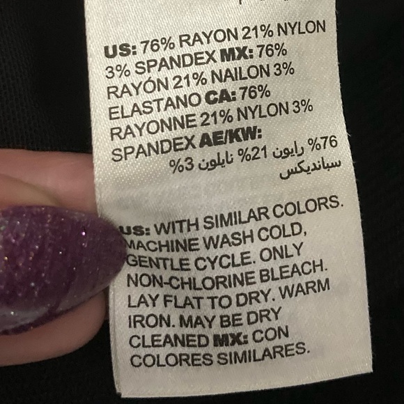 Chico’s Juliet Slim Ankle Pants Women’s Size 8 Stretch Ponte Knit Pull On Black - Picture 8 of 9